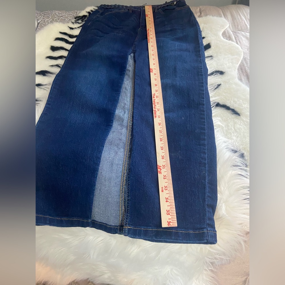 Women's Blue Denim Maxi Skirt with Front Slit - Picture 4 of 8